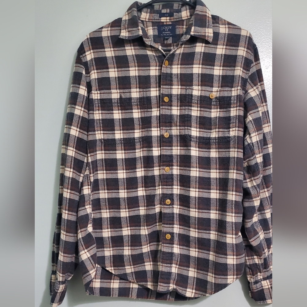 J. Crew 100% cotton flannel shirt